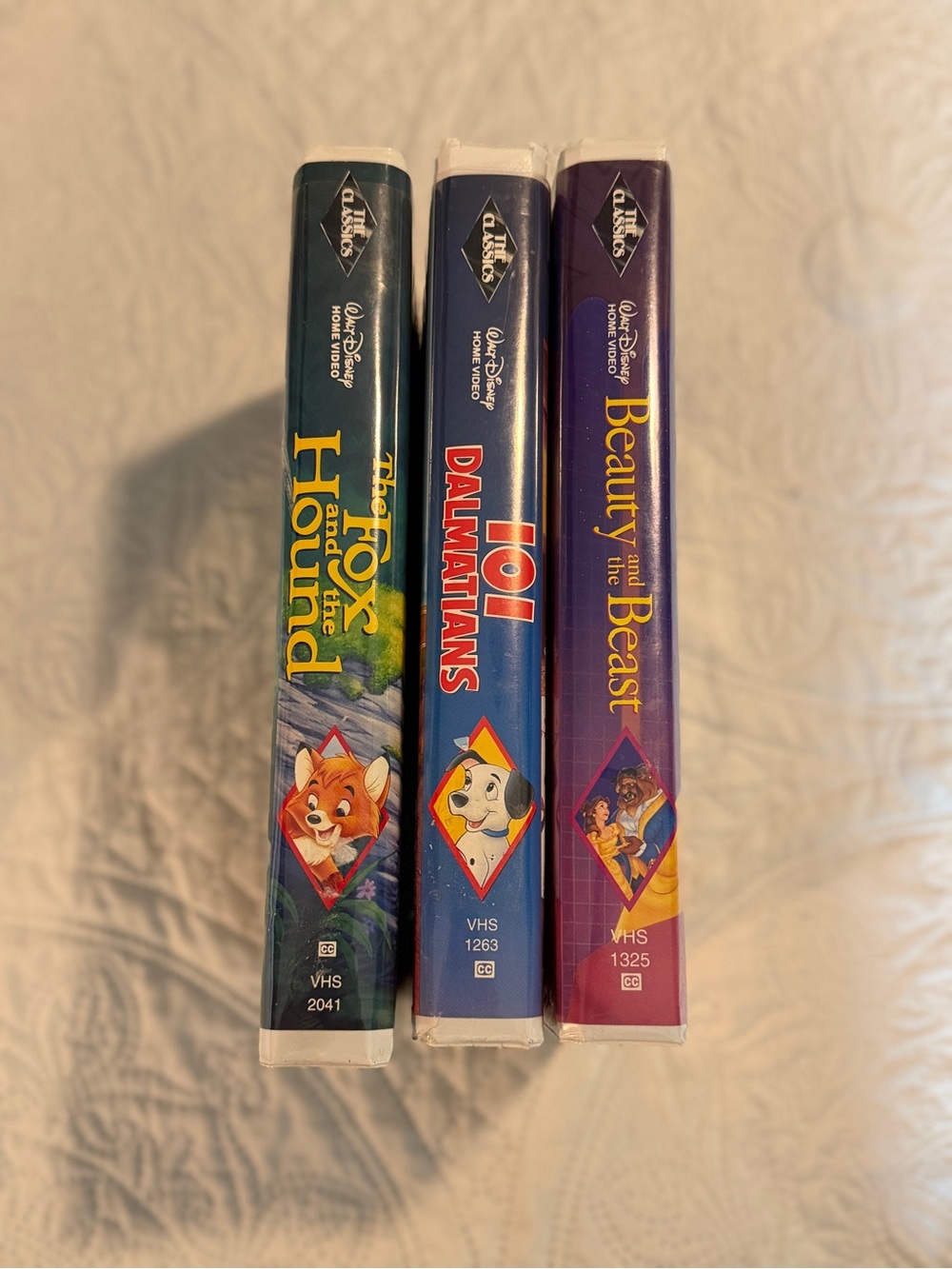 Disney The Classics VHS. Fox and the Hound- 101 Dalmatians-Beauty and the Beast.